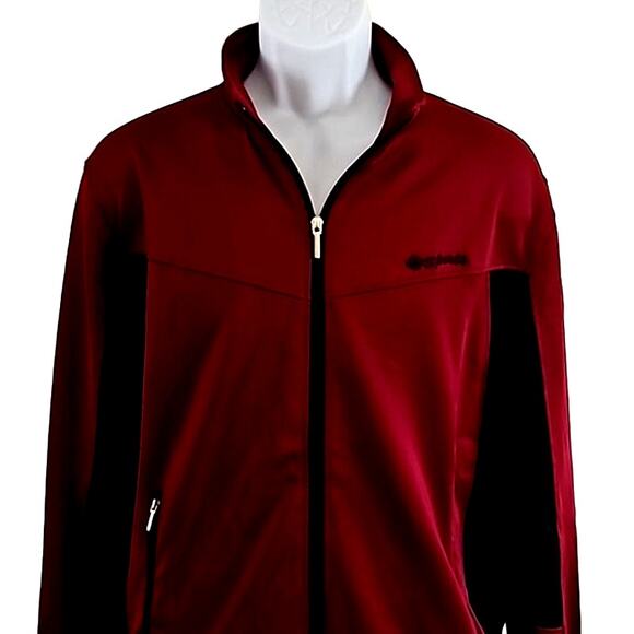 TBY Sports Men's Burgundy Full Zip Track Jacket Size Small NWT Athletic Zip-Up - Picture 4 of 6
